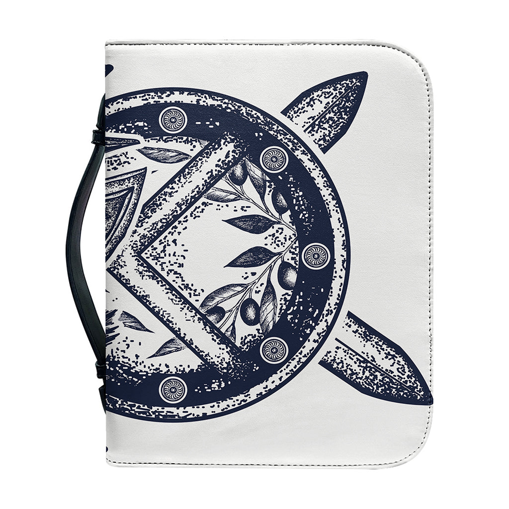 Ancient Spartan Print Leather Bible Cover