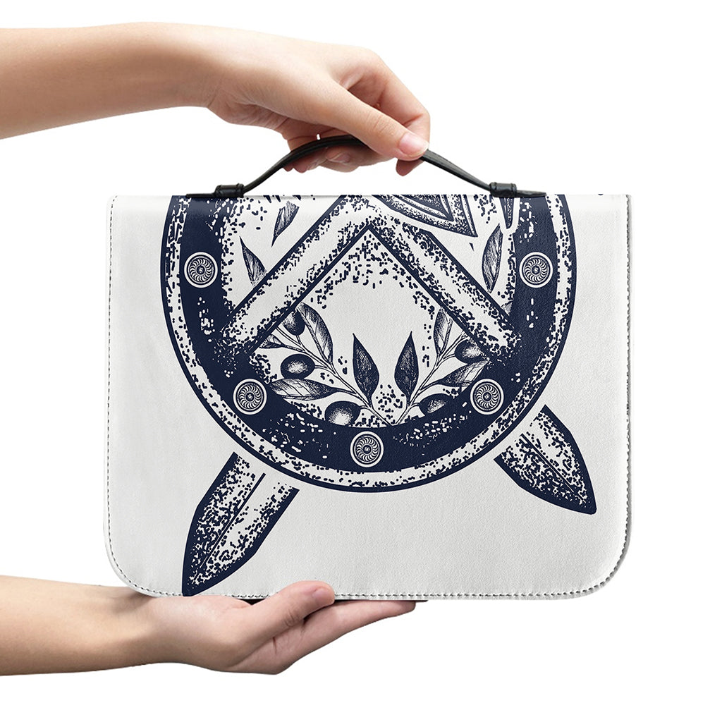 Ancient Spartan Print Leather Bible Cover