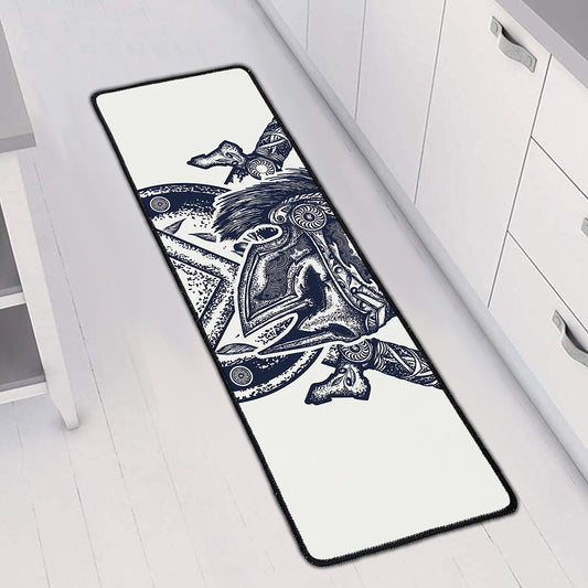Ancient Spartan Print Long Kitchen Mat