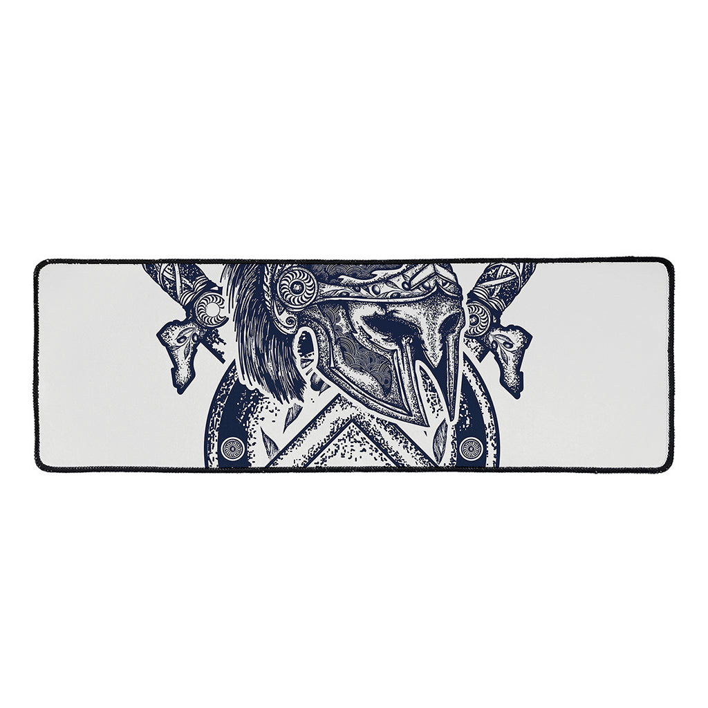 Ancient Spartan Print Long Kitchen Mat