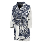 Ancient Spartan Print Men's Bathrobe