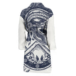 Ancient Spartan Print Men's Bathrobe