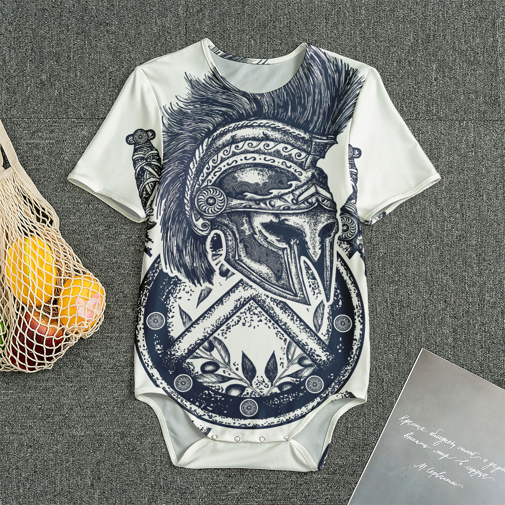 Ancient Spartan Print Men's Bodysuit