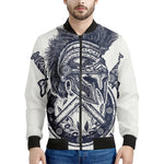 Ancient Spartan Print Men's Bomber Jacket