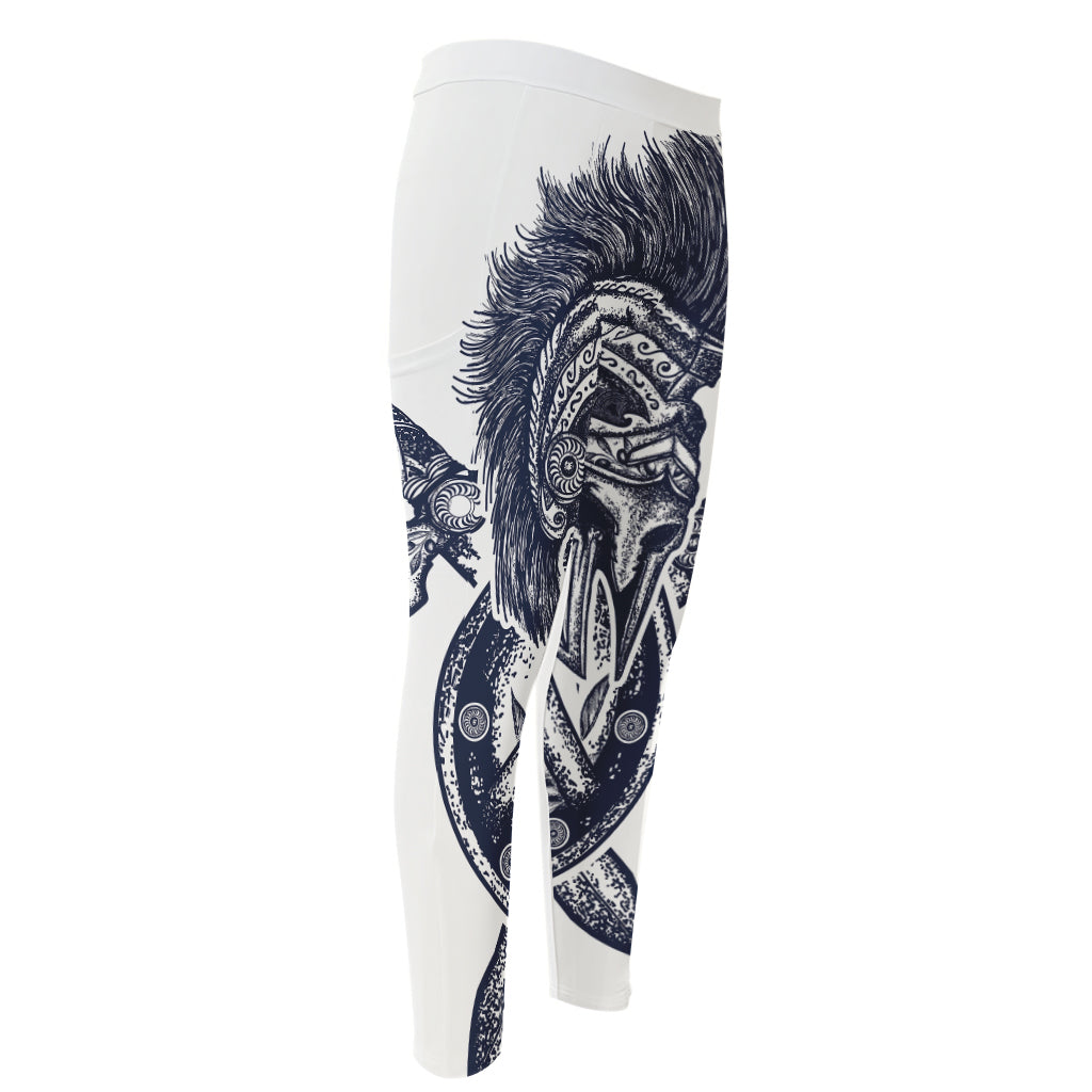 Ancient Spartan Print Men's Compression Pants