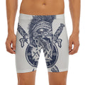 Ancient Spartan Print Men's Long Boxer Briefs