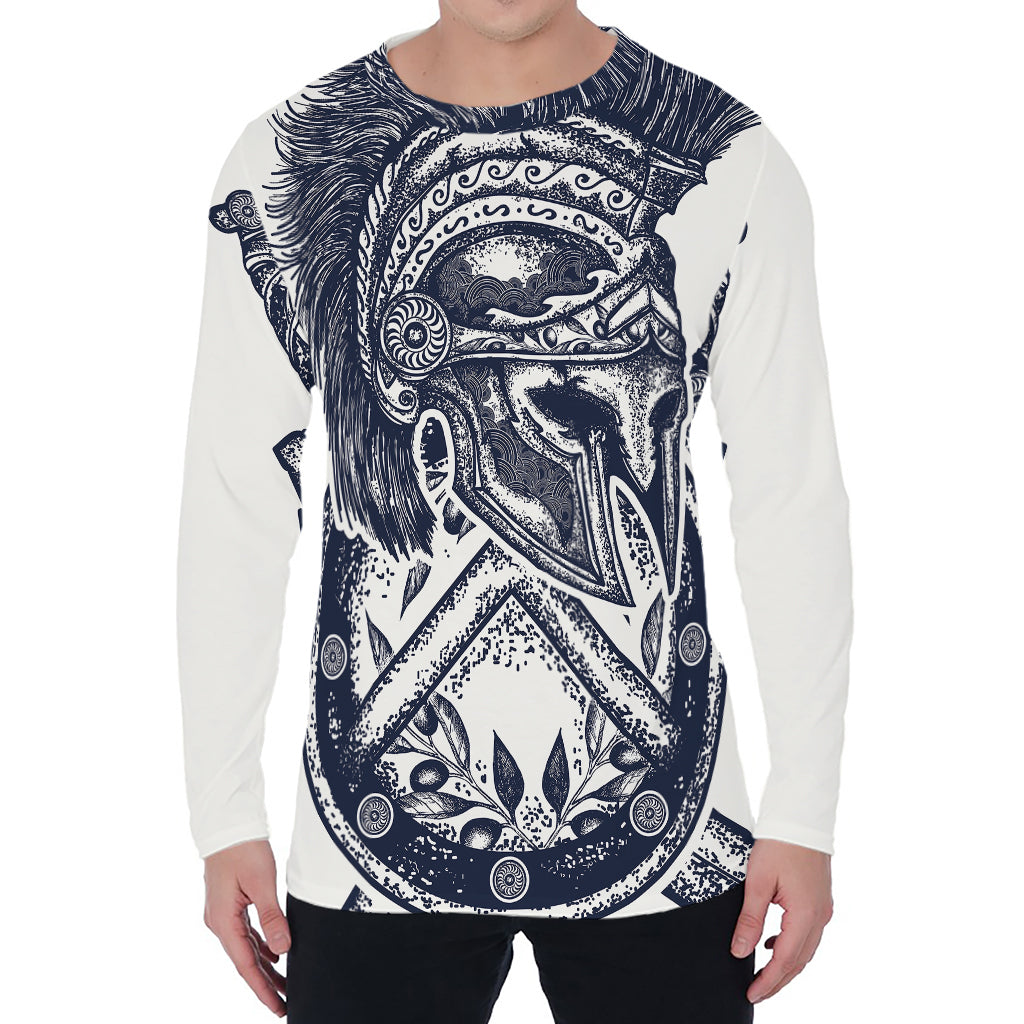 Ancient Spartan Print Men's Long Sleeve T-Shirt