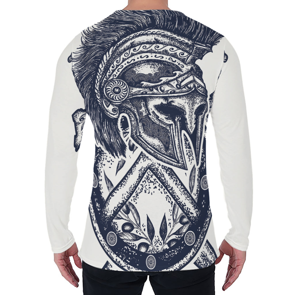 Ancient Spartan Print Men's Long Sleeve T-Shirt