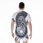 Ancient Spartan Print Men's Rompers