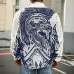 Ancient Spartan Print Men's Shirt Jacket