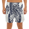 Ancient Spartan Print Men's Split Running Shorts