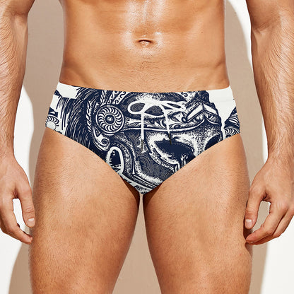 Ancient Spartan Print Men's Swim Briefs