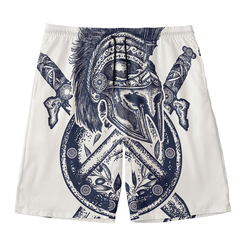 Ancient Spartan Print Men's Swim Trunks