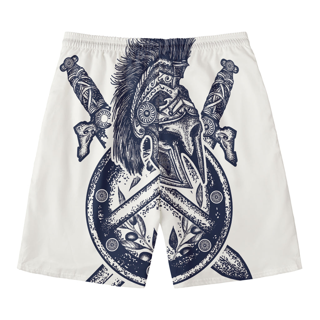 Ancient Spartan Print Men's Swim Trunks