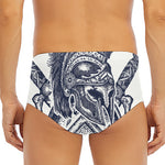 Ancient Spartan Print Men's Triangle Swim Briefs