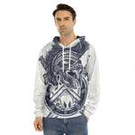 Ancient Spartan Print Men's Velvet Pullover Hoodie