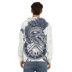 Ancient Spartan Print Men's Velvet Pullover Hoodie