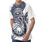 Ancient Spartan Print Men's Velvet T-Shirt