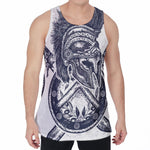Ancient Spartan Print Men's Velvet Tank Top