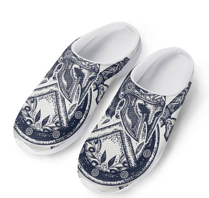 Ancient Spartan Print Mesh Casual Shoes