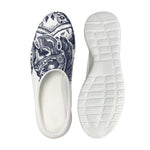 Ancient Spartan Print Mesh Casual Shoes