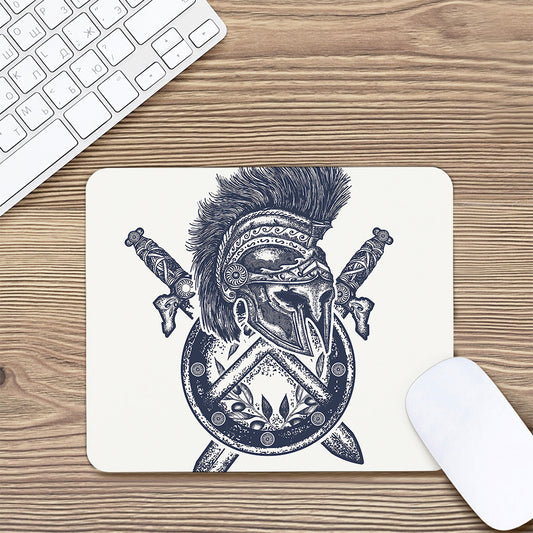 Ancient Spartan Print Mouse Pad
