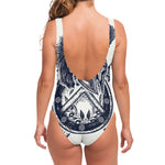 Ancient Spartan Print One Piece Swimsuit