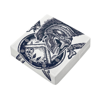 Ancient Spartan Print Outdoor Seat Cushion Cover