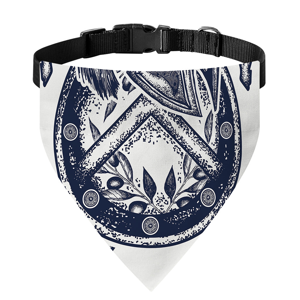 Ancient Spartan Print Over The Collar Dog Bandana