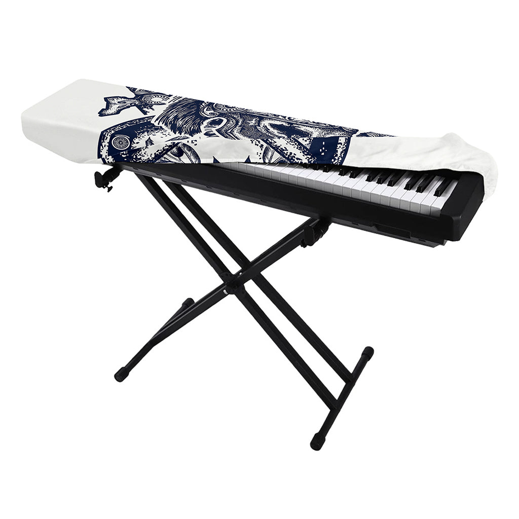 Ancient Spartan Print Piano Keyboard Cover