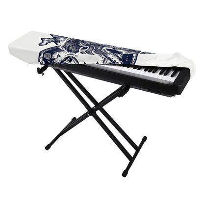 Ancient Spartan Print Piano Keyboard Cover