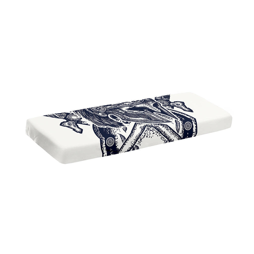 Ancient Spartan Print Piano Keyboard Cover