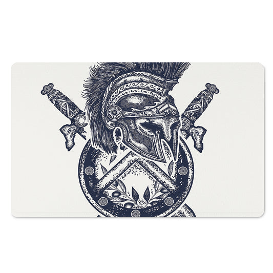 Ancient Spartan Print Polyester Doormat