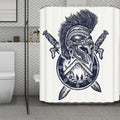 Ancient Spartan Print Polyester Shower Curtain