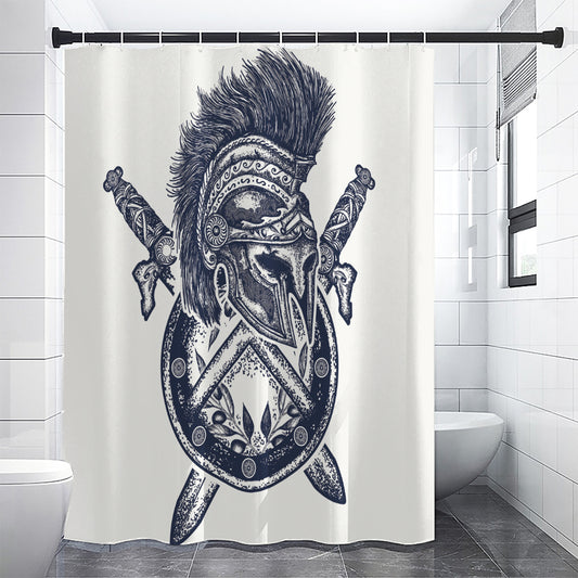 Ancient Spartan Print Premium Shower Curtain