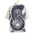 Ancient Spartan Print Rayon Hawaiian Shirt