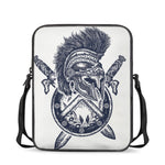 Ancient Spartan Print Rectangular Crossbody Bag