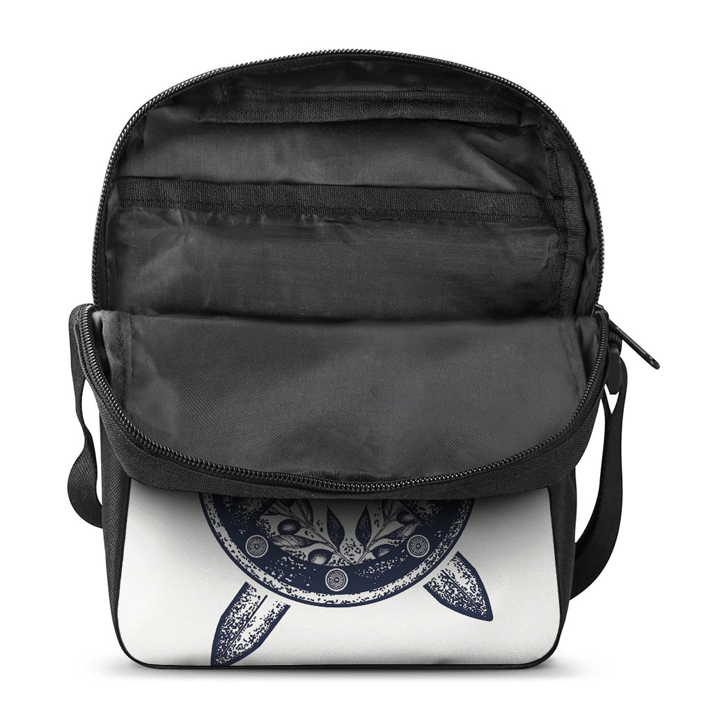 Ancient Spartan Print Rectangular Crossbody Bag