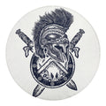 Ancient Spartan Print Round Blanket
