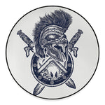 Ancient Spartan Print Round Floor Mat