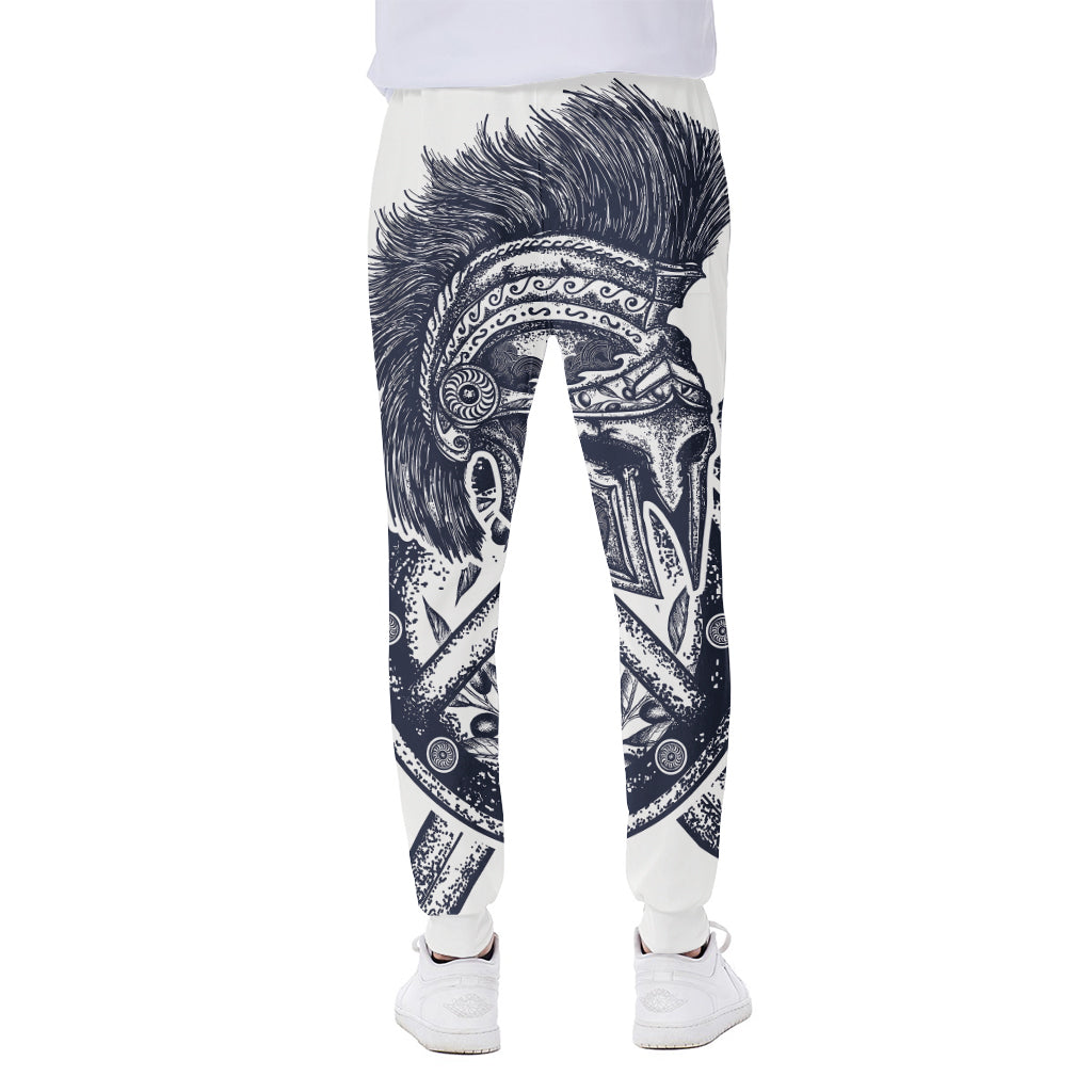 Ancient Spartan Print Scuba Joggers