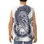Ancient Spartan Print Sleeveless Baseball Jersey