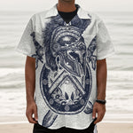 Ancient Spartan Print Textured Short Sleeve Shirt