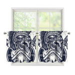 Ancient Spartan Print Tier Curtains