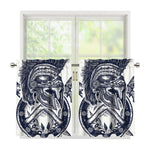 Ancient Spartan Print Tier Curtains