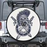 Ancient Spartan Print Tire Cover With Camera Hole