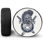 Ancient Spartan Print Tire Cover With Camera Hole