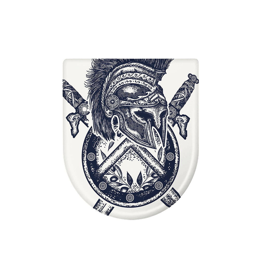 Ancient Spartan Print Toilet Lid Cover