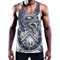 Ancient Spartan Print Men's Workout Tank Top
