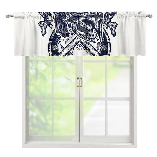 Ancient Spartan Print Window Valance